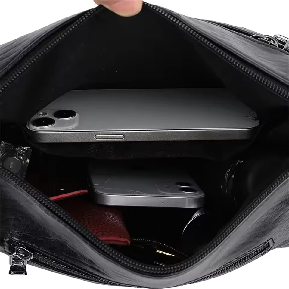 CZARNA TOREBKA CROSSBODY Warto™ - Wygoda i Funkcjonalność 24/7. Must-Have w Miejskiej Garderobie