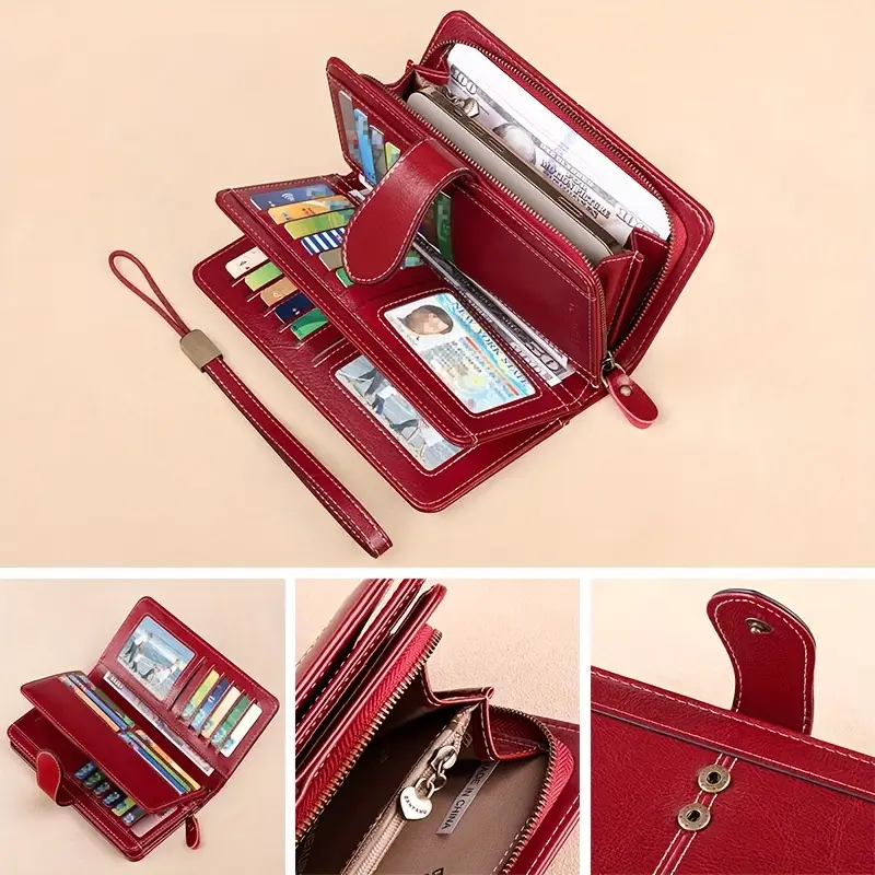 Elegancki duży portfel damski z ochroną RFID